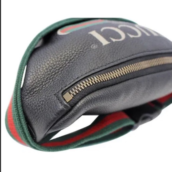 ✨ POPULAR ✨ GUCCI LOGO WAIST BUMBAG MULTI USE PURSE LEATHER - Picture 13 of 14